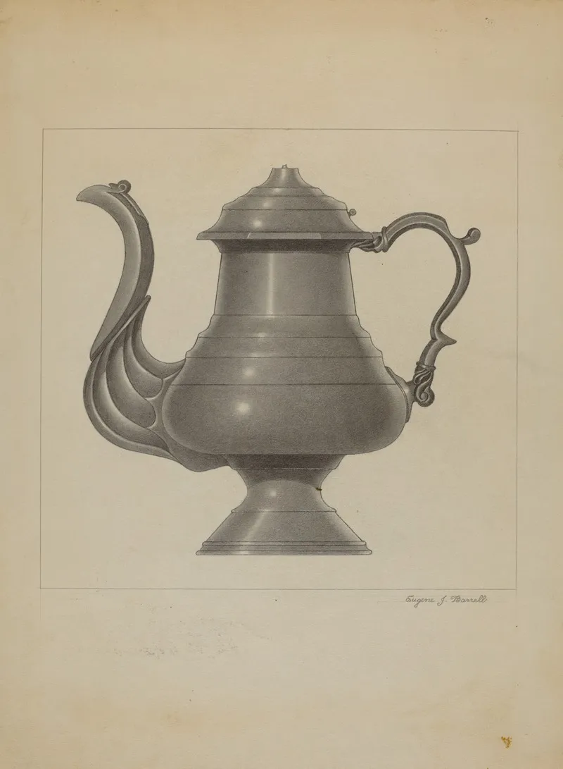 Pewter Coffee Pot 8
