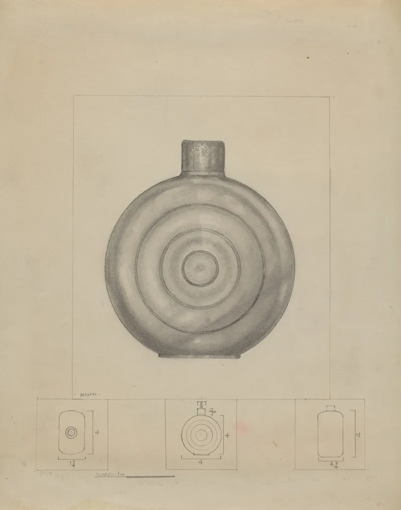 Pewter Dram Bottle