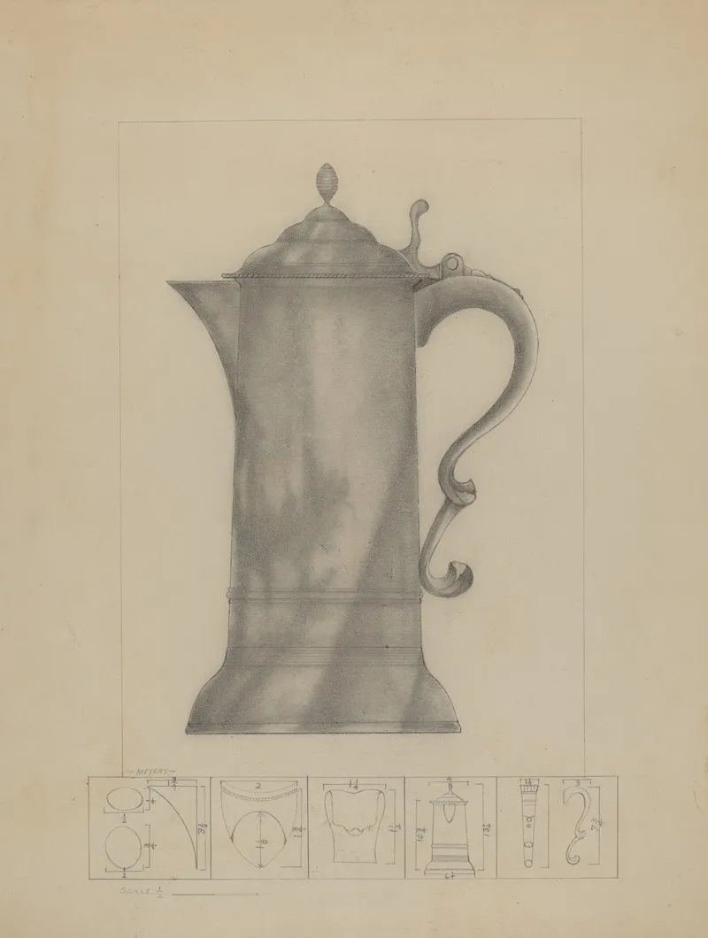 Pewter Flagon 10
