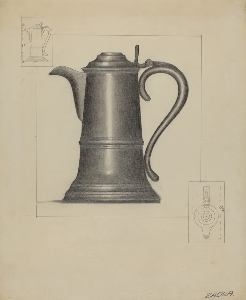 Pewter Flagon 11