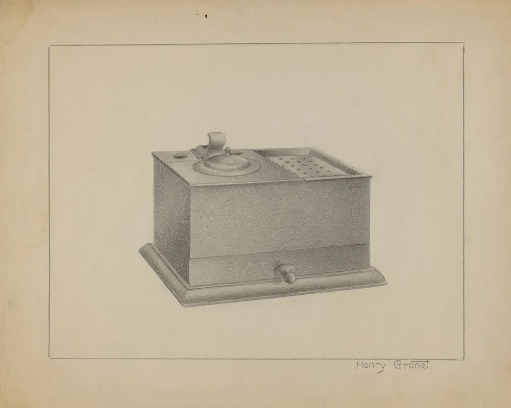 Pewter Inkwell 2