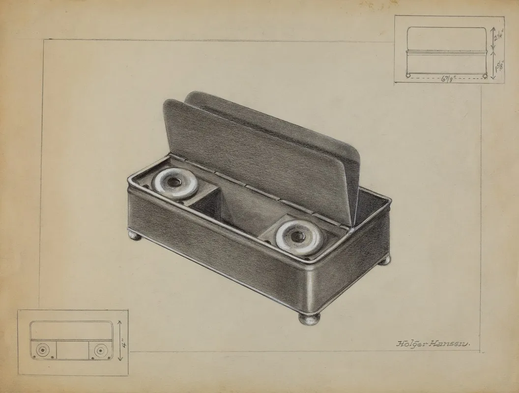 Pewter Inkwell 3