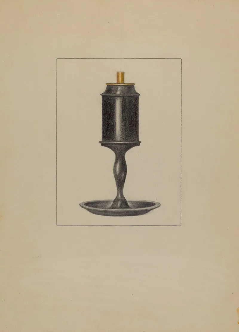 Pewter Lamp 2