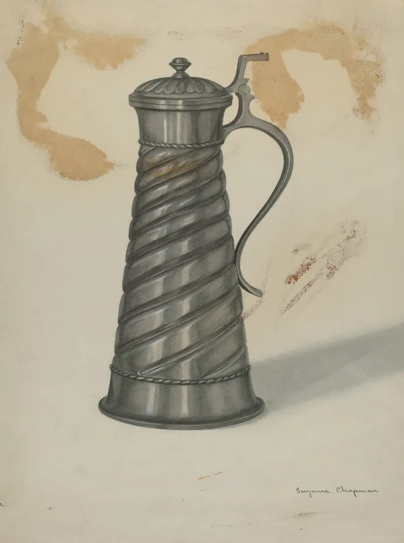 Pewter Pitcher 27 Wall Art by Suzanne Chapman - High-Resolution Digital Print