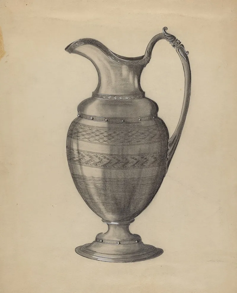 Pewter Pitcher 8