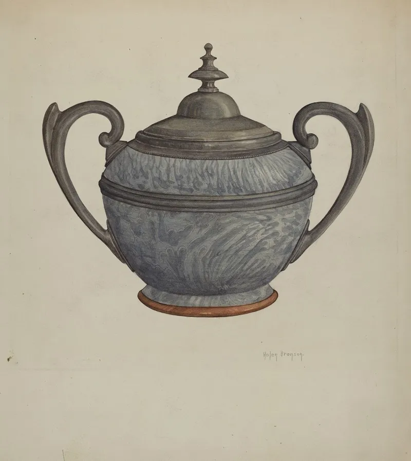 Pewter Sugar Bowl 4