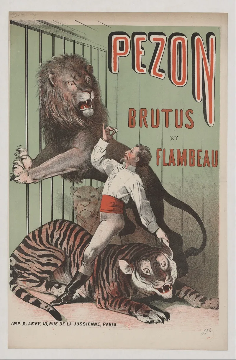 Pezon Brutus Et Flambeau Wall Art by Imp. Emile Lévy - High-Resolution Digital Print