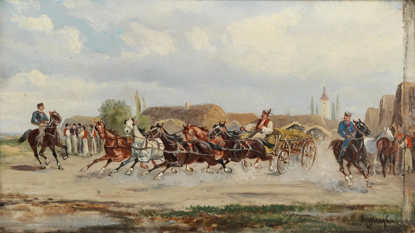 Pferdemarkt 3 Wall Art by Alfred Steinacker - High-Resolution Digital Print