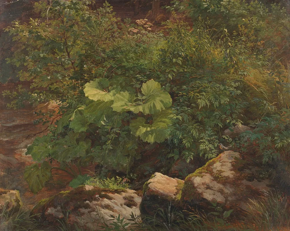 Pflanzenstudie Wall Art by Gustav Friedrich Papperitz - High-Resolution Digital Print