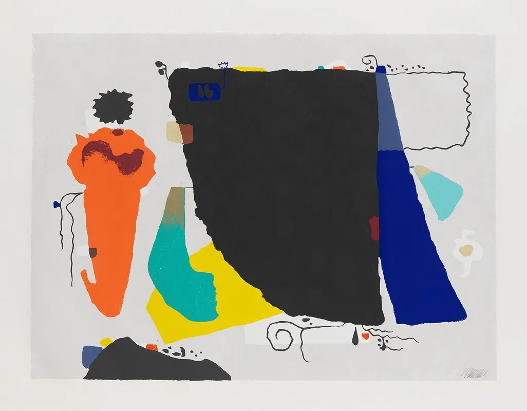 Phantom Mit Roter Figur Wall Art by Willi Baumeister - High-Resolution Digital Print