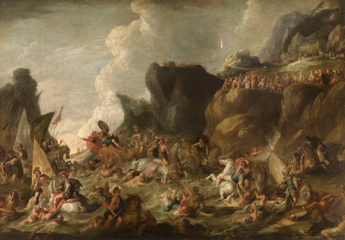 Pharaoh And His Army Engulfed In The Red Sea Wall Art by Vincent Malo - High-Resolution Digital Print