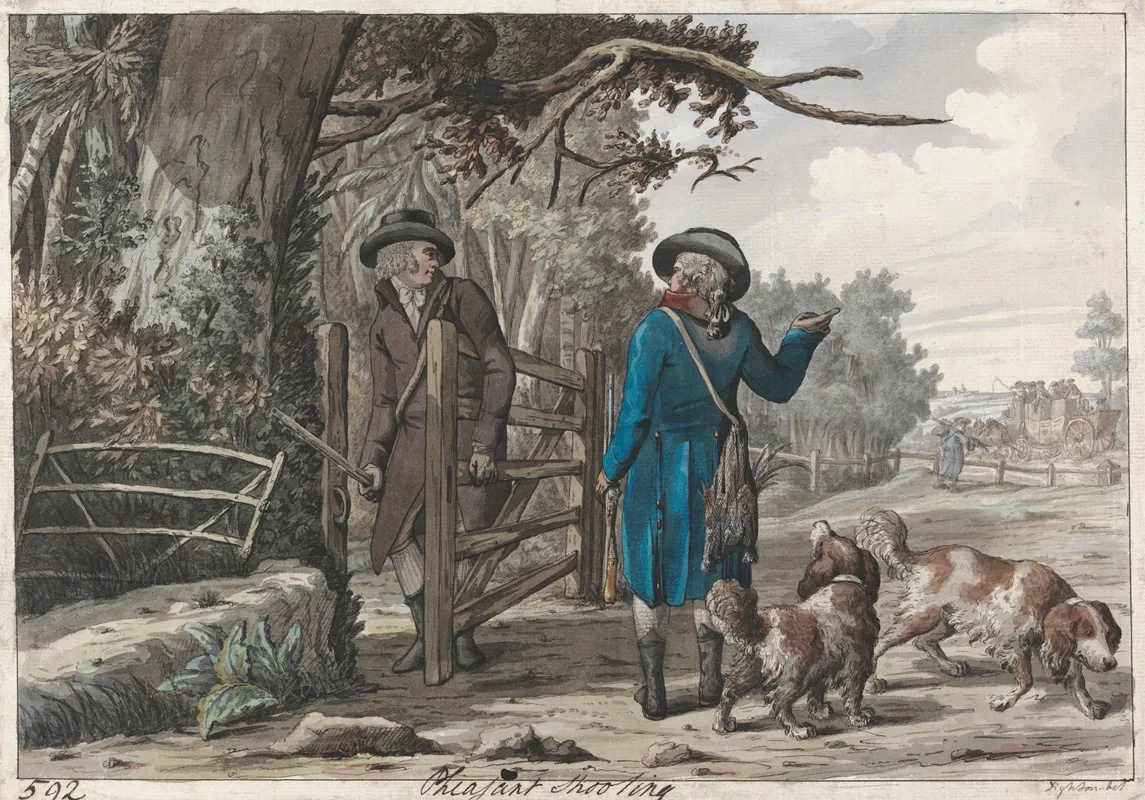 Pheasant Shooting 8 Wall Art by Robert Dighton - High-Resolution Digital Print