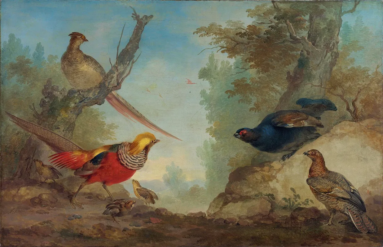 Pheasants Wall Art by Aert Schouman - High-Resolution Digital Print