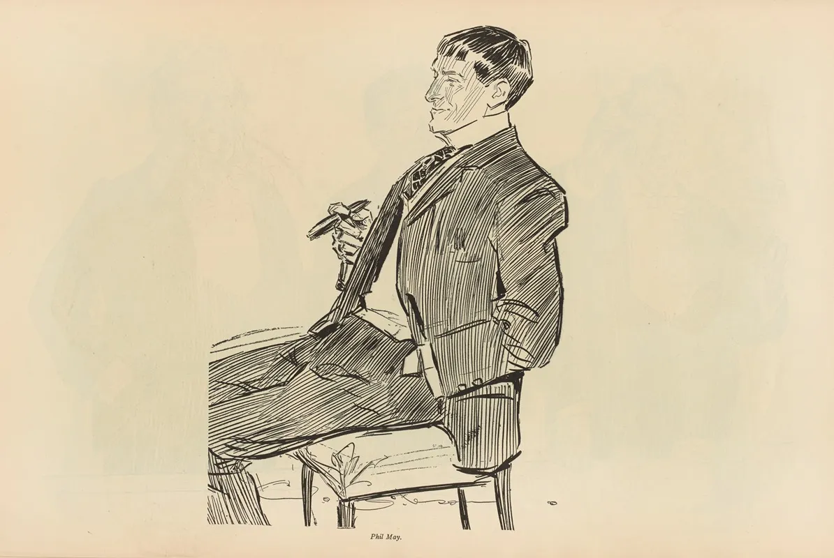 Phil May 2 Wall Art by Charles Dana Gibson - High-Resolution Digital Print