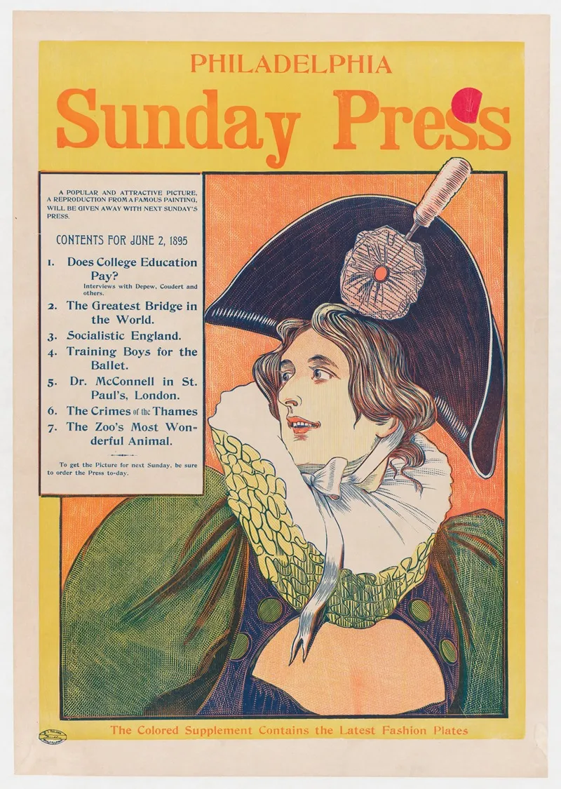 Philadelphia Sunday Press June 2 Wall Art by George Reiter Brill - High-Resolution Digital Print