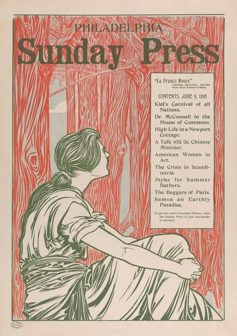 Philadelphia Sunday Press June 9 Wall Art by George Reiter Brill - High-Resolution Digital Print