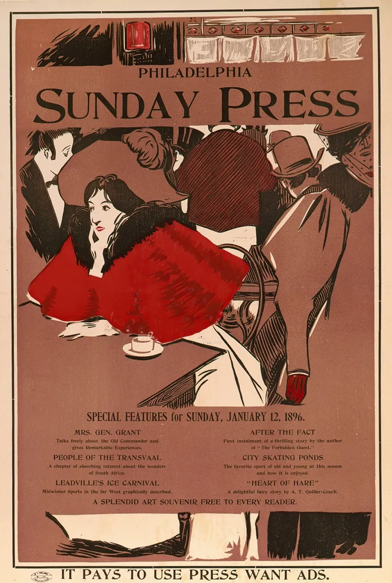 Philadelphia Sunday Press Special Features For Sunday January 12 1896 Wall Art by George Reiter Brill - High-Resolution Digital Print