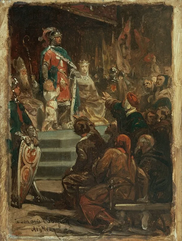 Philippe Auguste Avant De Partir Pour La Terre Sainte Confiant La Tutelle De Son Fils Et Son Tresor Aux Bourgeois De Paris