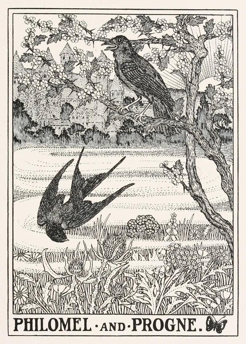 Philomel And Progne Wall Art by Percy J. Billinghurst - High-Resolution Digital Print