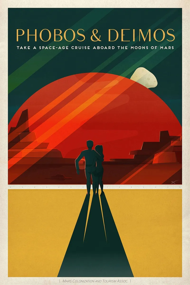 Phobos And Deimos Wall Art by SpaceX - High-Resolution Digital Print