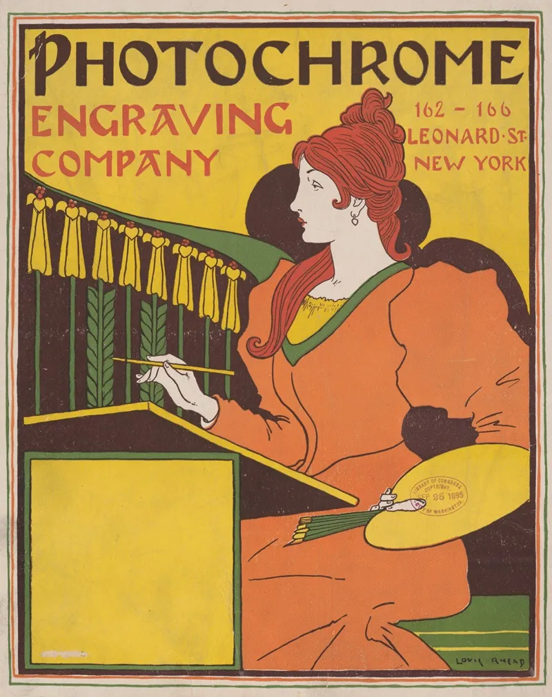 Photochrome Engraving Company Wall Art by Louis Rhead - High-Resolution Digital Print