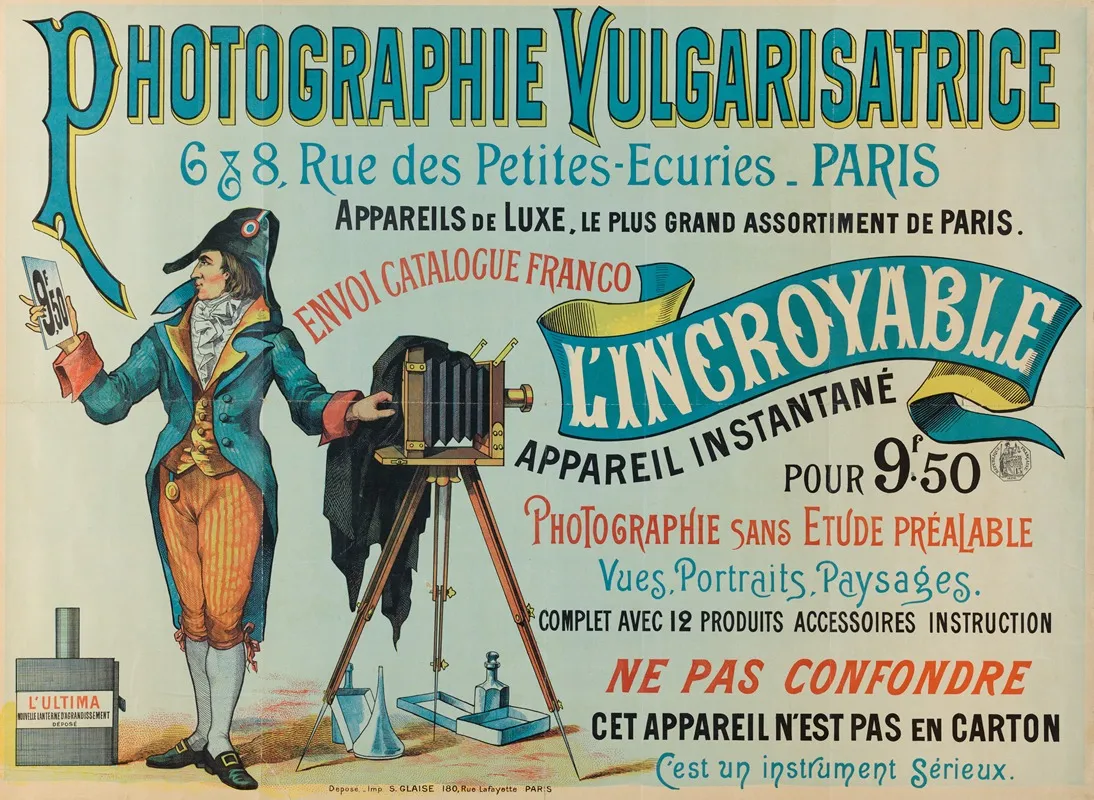 Photographie Vulgarisatrice Wall Art by Imp. S. Glaise - High-Resolution Digital Print
