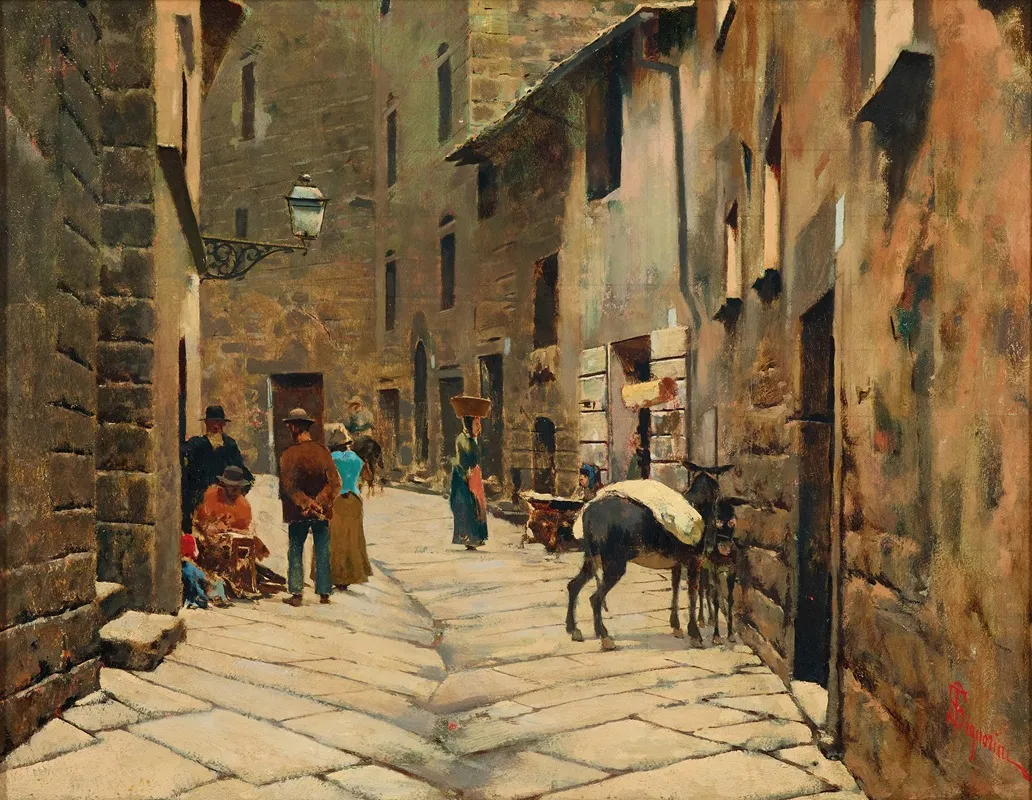 Piancastagnaio Wall Art by Telemaco Signorini - High-Resolution Digital Print