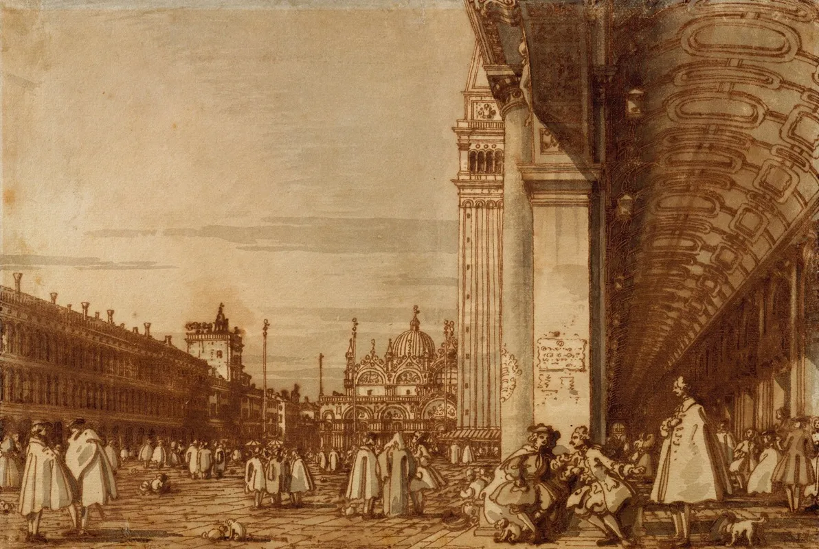 Piazza San Marco From The Southwest Corner With The Procuratie Nuove On The Right