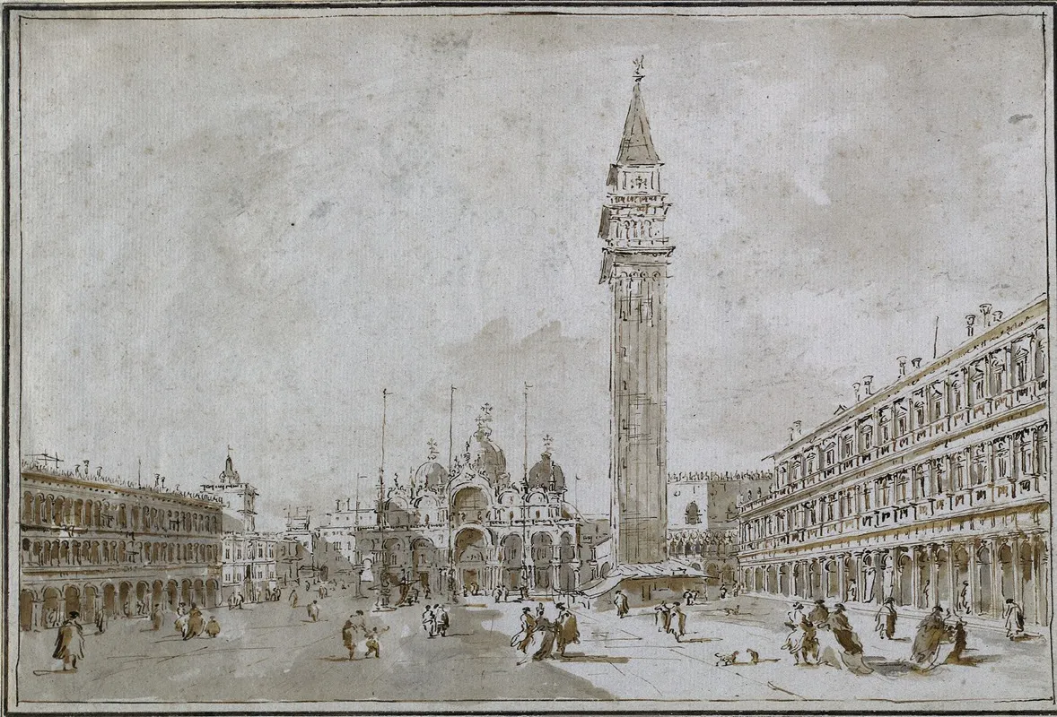 Piazza San Marco Venice 6 Wall Art by Francesco Guardi - High-Resolution Digital Print