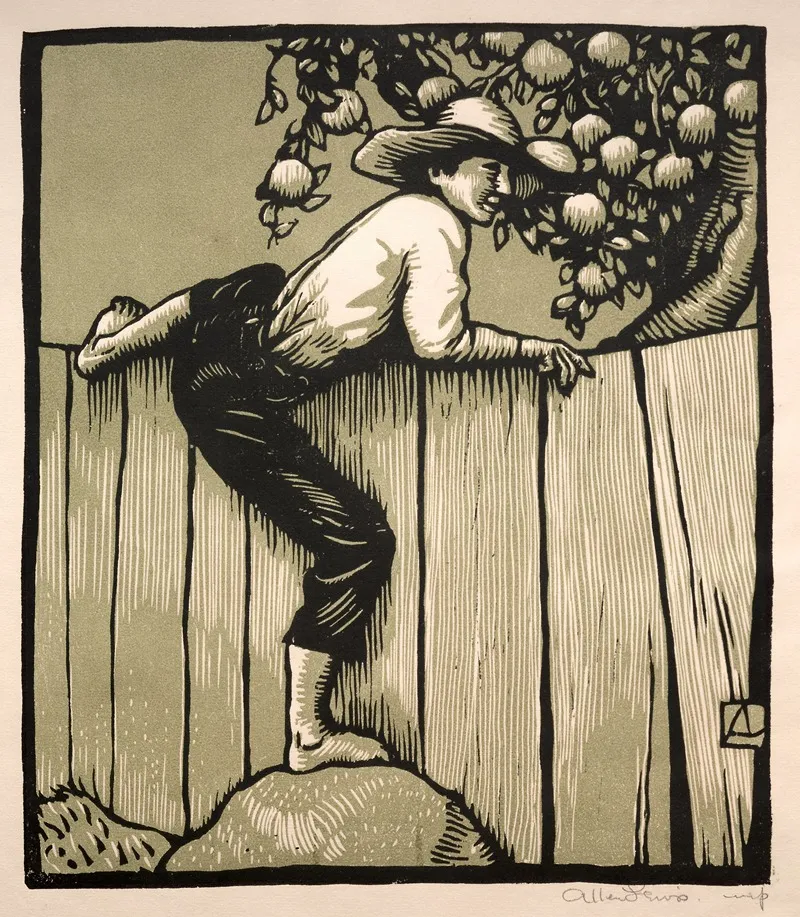 Picking Apples 2 Wall Art by Arthur Allen Lewis - High-Resolution Digital Print