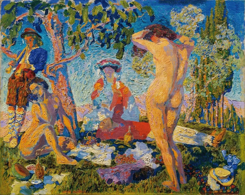 Picnic 2 Wall Art by Otto Hettner - High-Resolution Digital Print