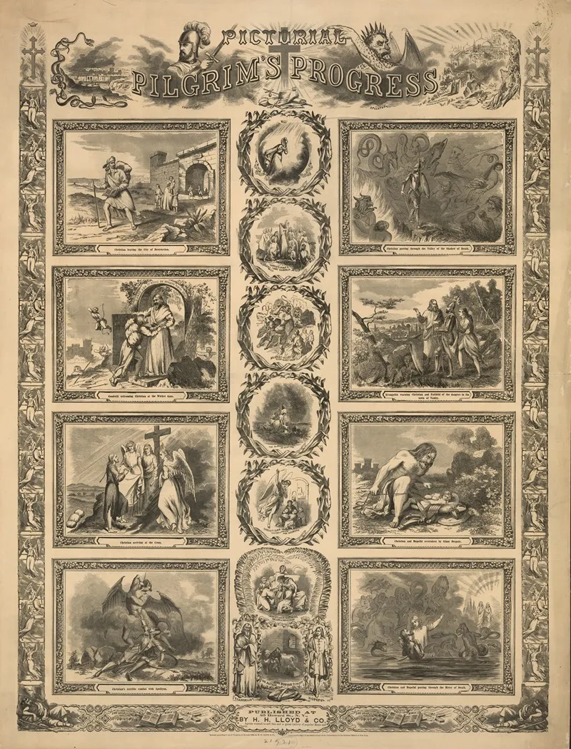 Pictorial Pilgrims Progress 2 Wall Art by Lloyd (H.H.) &amp; Co. - High-Resolution Digital Print