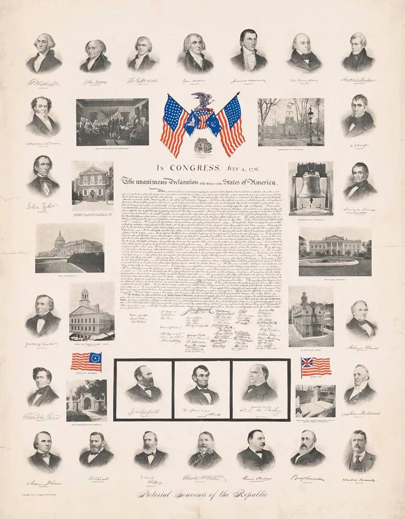 Pictorial Souvenir Of The Republic Wall Art by T.L. Wiggins, T.L. - High-Resolution Digital Print