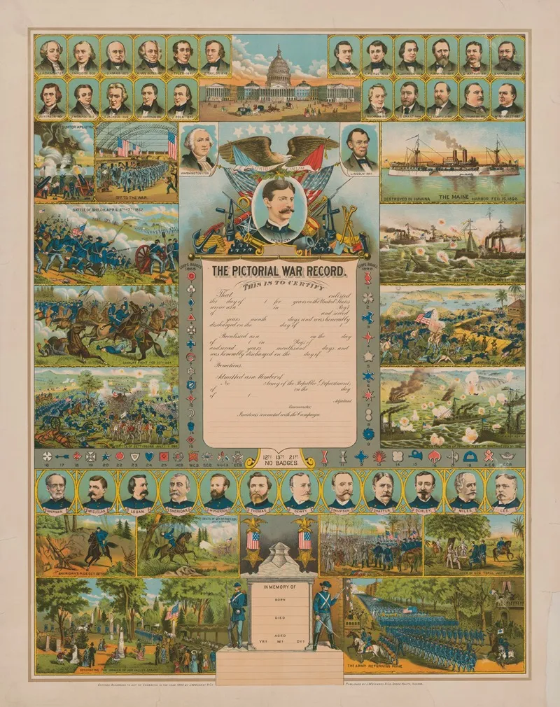 Pictorial War Records 2 Wall Art by J.M. Vickroy &amp; Co. - High-Resolution Digital Print