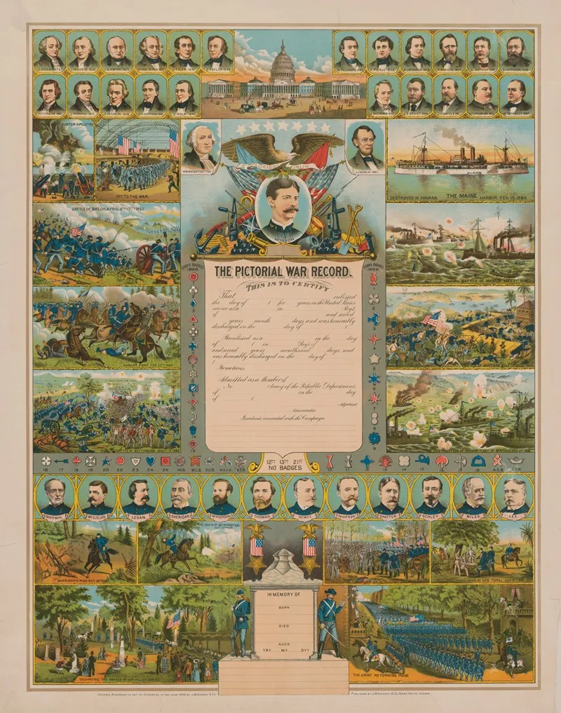 Pictorial War Records Wall Art by J.M. Vickroy &amp; Co. - High-Resolution Digital Print