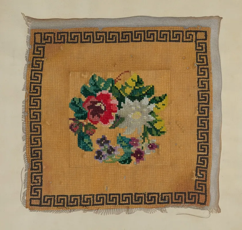 Piece Of Cross Stitch Wall Art by George Beyer - High-Resolution Digital Print