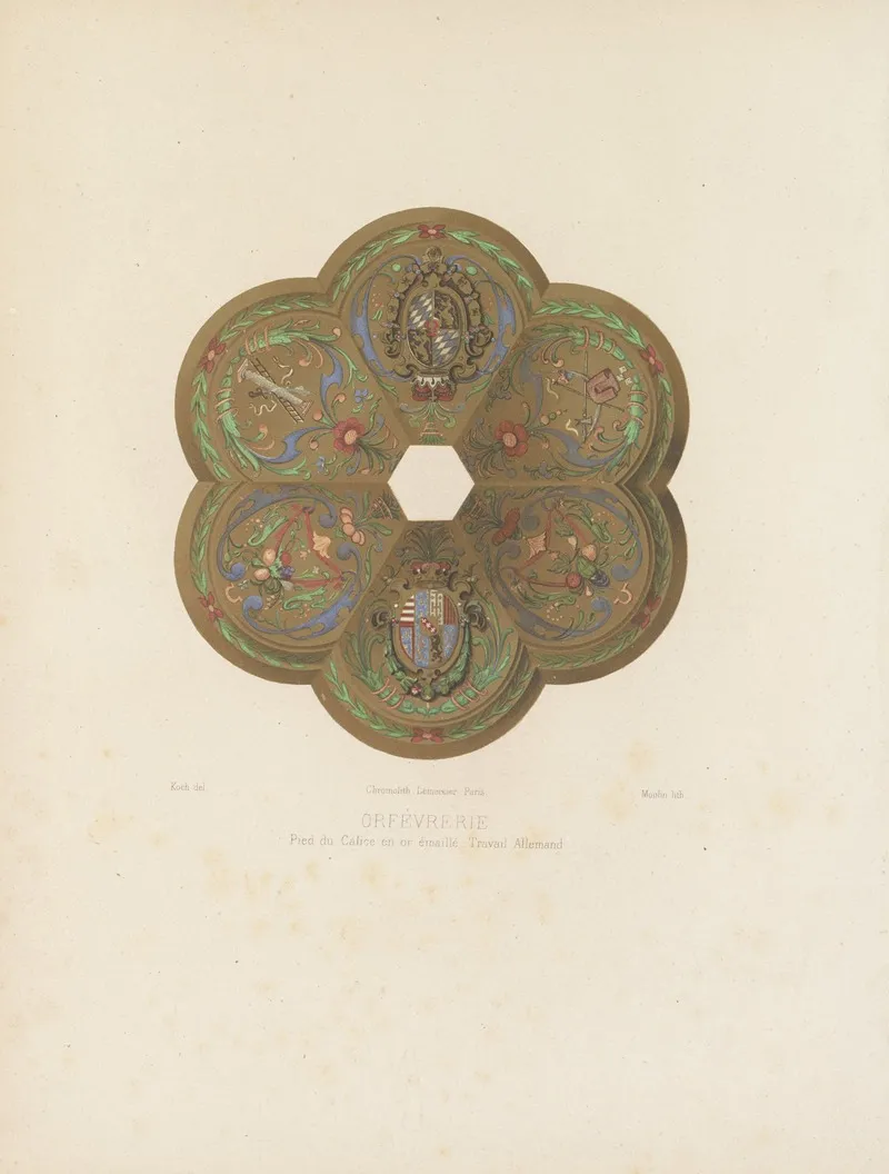 Pied Du Calice En Or Emaille Travail Allemand Wall Art by Joseph Rose Lemercier - High-Resolution Digital Print