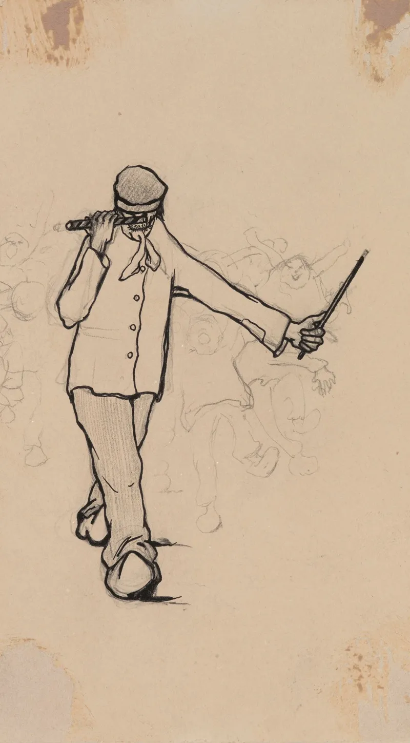 Pied Piper Of Hamelin Wall Art by Karel Collens - High-Resolution Digital Print