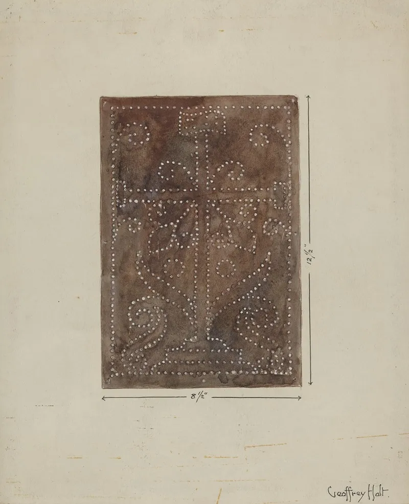Pierced Metal Screen From Confessional