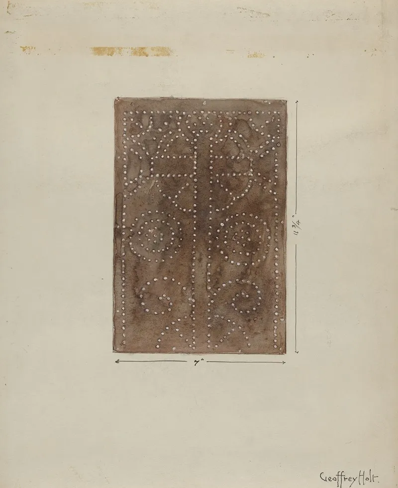 Pierced Metal Screen Inside Confessional