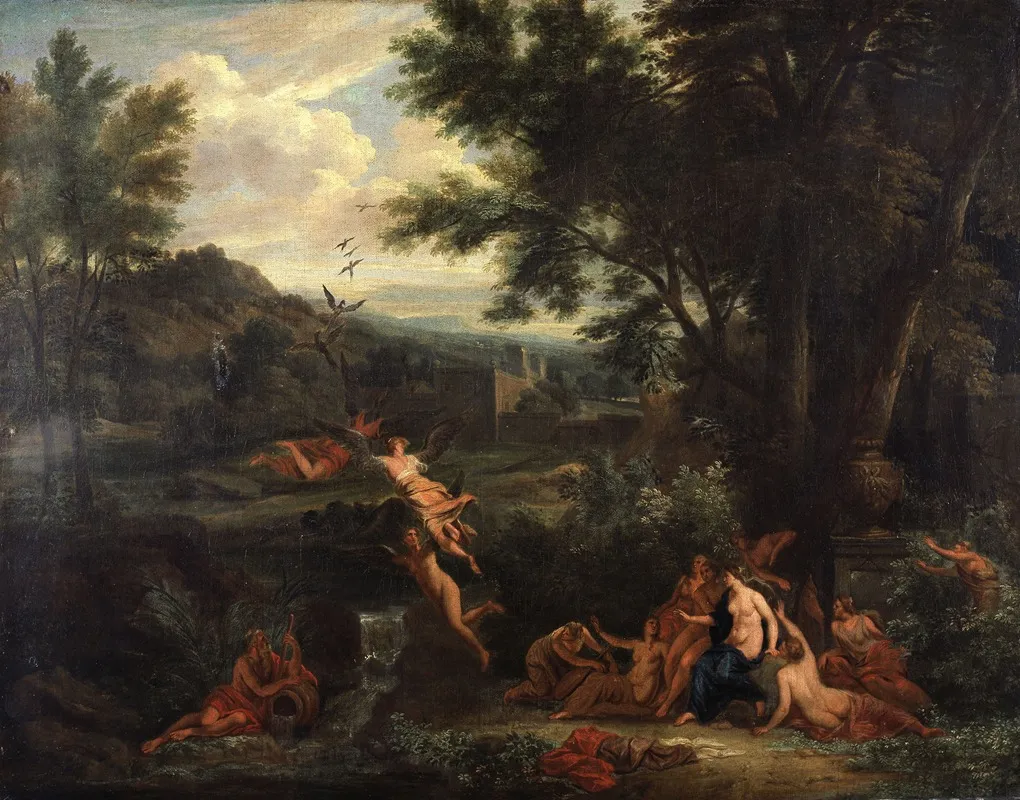 Pierides Turned Into Magpies After Ovid Wall Art by Richard van Orley - High-Resolution Digital Print