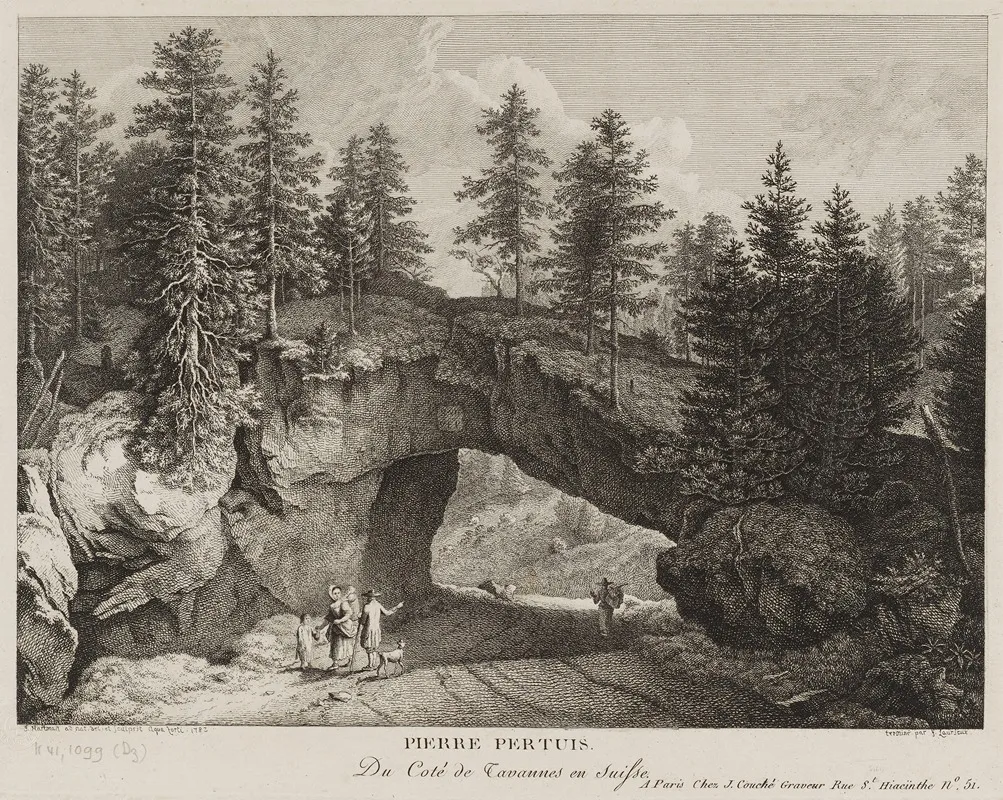 Pierre Pertuis Du Cote De Tavannes En Suisse Wall Art by Johann Joseph Hartmann - High-Resolution Digital Print