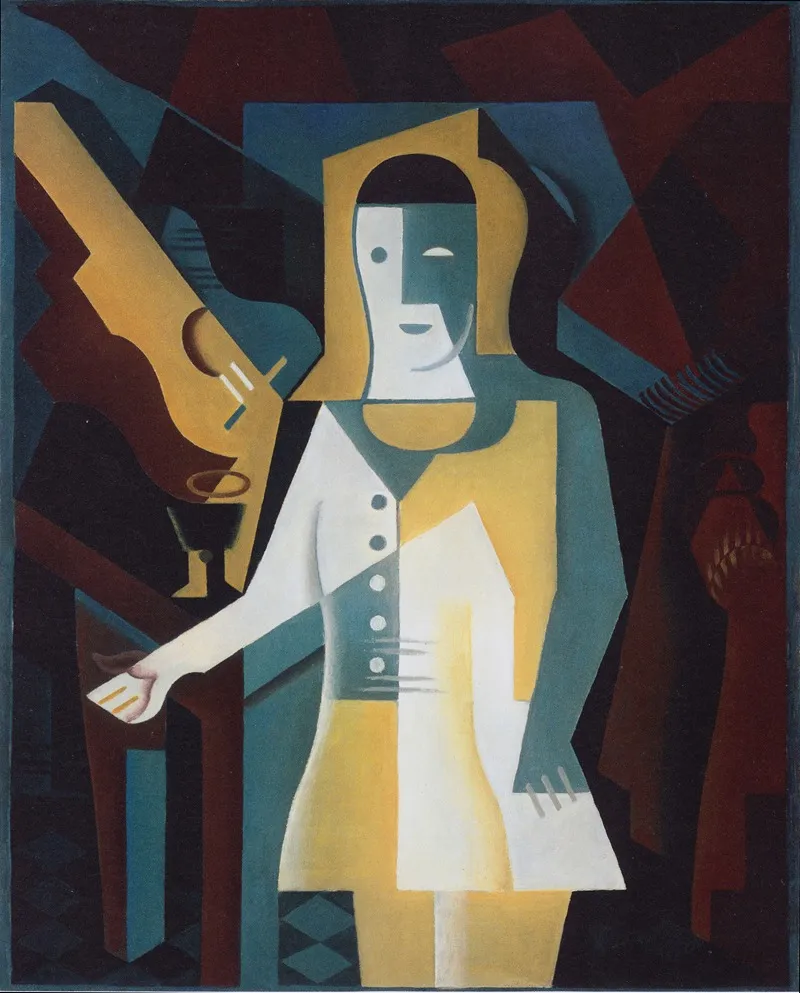 Pierrot 7 Wall Art by Juan Gris - High-Resolution Digital Print