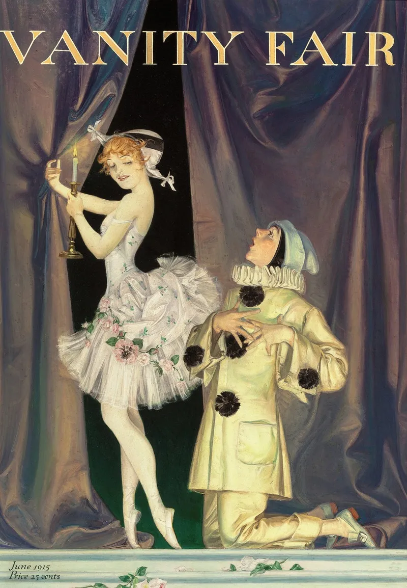 Pierrot And Columbine 2 Wall Art by Frank Xavier Leyendecker - High-Resolution Digital Print