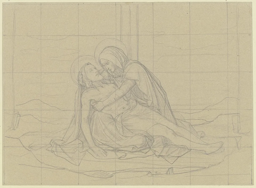 Pieta 2 2 Wall Art by Eduard von Steinle - High-Resolution Digital Print
