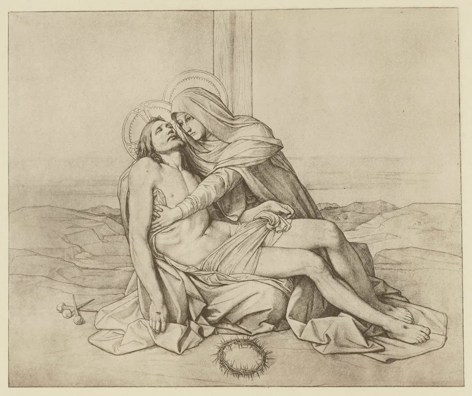 Pieta 31 Wall Art by Eduard von Steinle - High-Resolution Digital Print