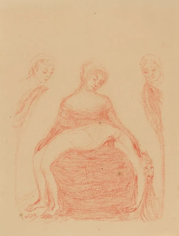 Pieta 40 Wall Art by James Ensor - High-Resolution Digital Print