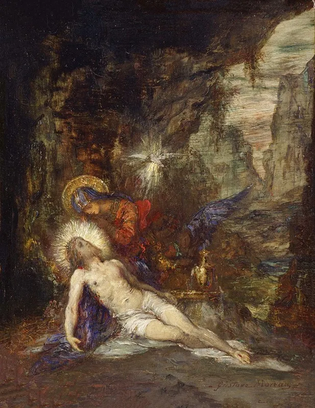 Pieta 6 Wall Art by Gustave Moreau - High-Resolution Digital Print