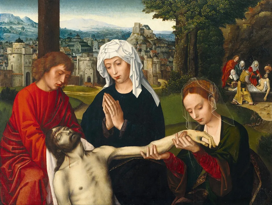 Pieta At The Foot Of The Cross Wall Art by Ambrosius Benson - High-Resolution Digital Print
