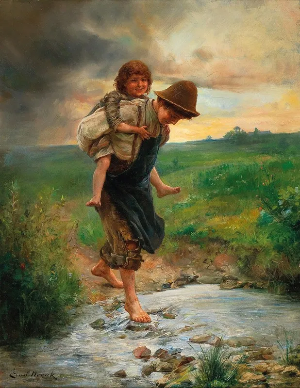 Piggyback Wall Art by Ernst Nowak - High-Resolution Digital Print